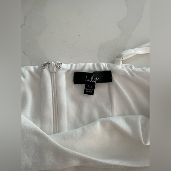 NWOT | Lulus | White Bodycon Pearl Sleeveless Mini Dress | Sz XS - Picture 8 of 9